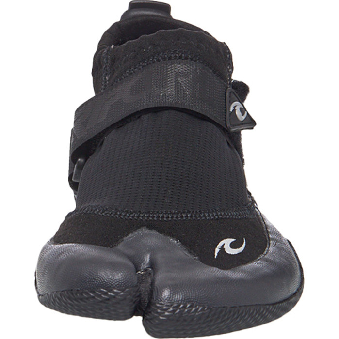 2024 Rip Curl Reefer 1.5mm Sapatos De Fato De Mergulho De Dedo Do P Dividido Wbo1at - Preto / Carvo Vegetal